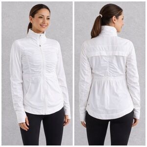 Lululemon Inner Peace Reversible Zip Jacket White Size 6